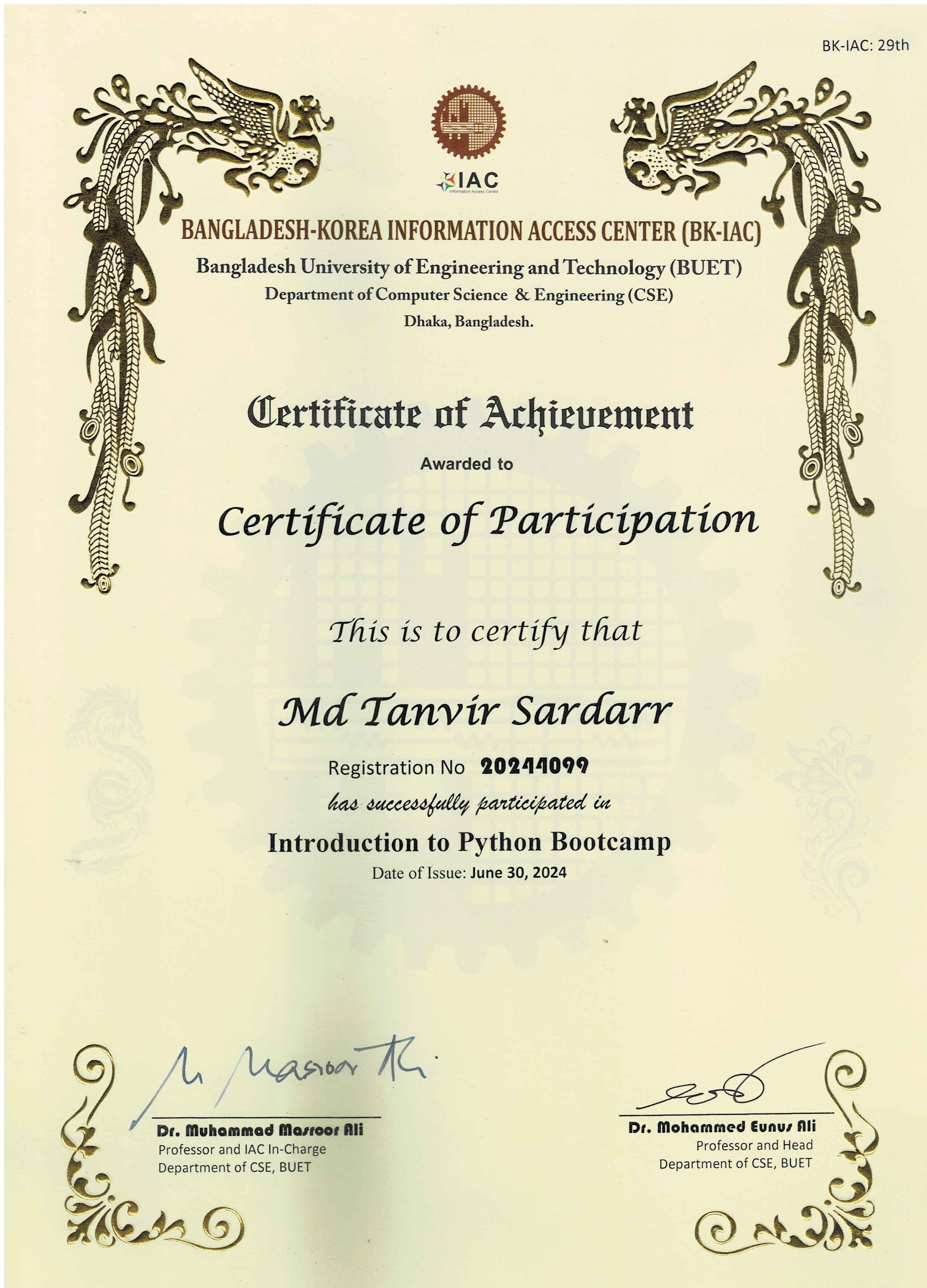 BUET Python Bootcamp